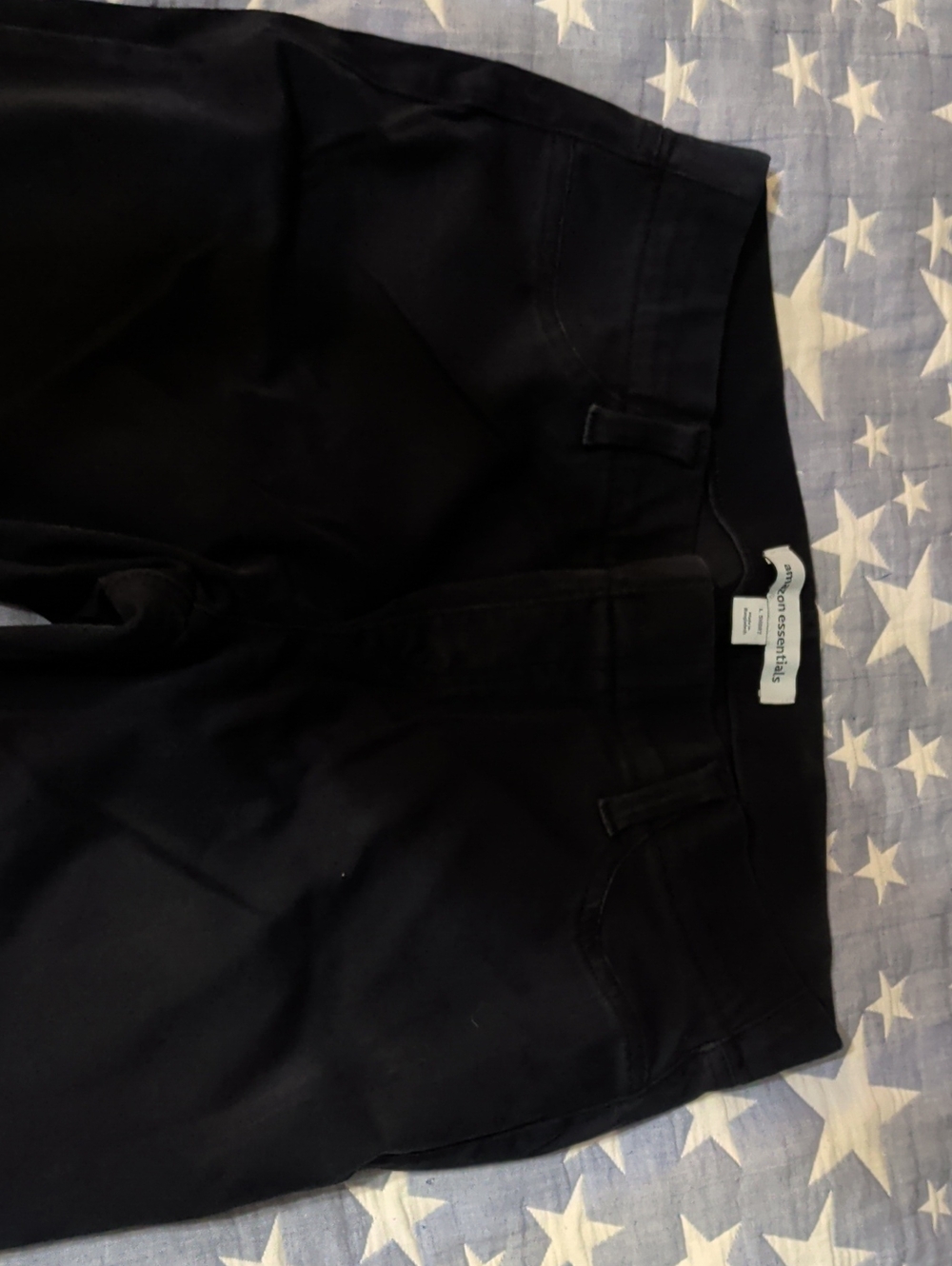 Amazon Essentials Black  Jeggings- Elastic Waistband Large Short